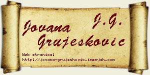 Jovana Grujesković vizit kartica